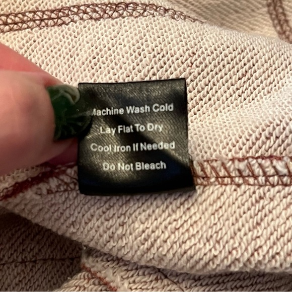 POL Open Front Long Cardigan Brown Cream Pockets Long Sleeve Womens Size Medium - Picture 8 of 8